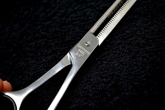 PRO Hair Cutting Sharp Barber Scissors and Thinning Shears Light weight German Made Premium Steel With Finger Rest
