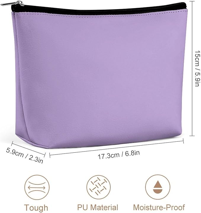 Women's Toiletry Bag, Travel Cosmetic Bag, Large Makeup Case, Purple Personality Fashion Zipper Cosmetic Case