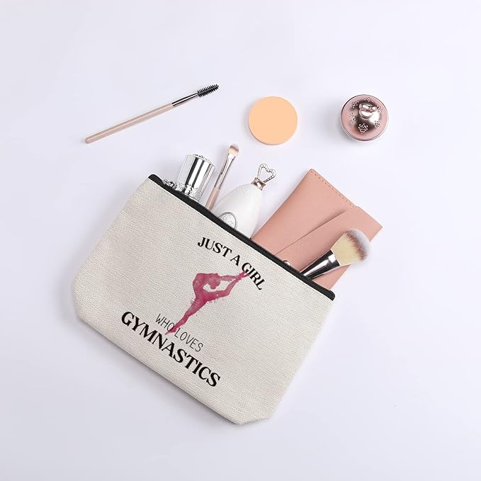 Gymnastics Makeup Bag for Women Gymnasts Inspirational Gifts Gymnastic Coach Gifts for Women Sports Lovers Birthday Christmas Gifts for Her