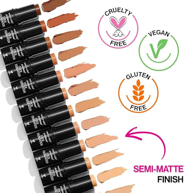 wet n wild Photo Focus Matte Foundation Stick Makeup, Shell Bisque | Vegan & Cruelty-Free