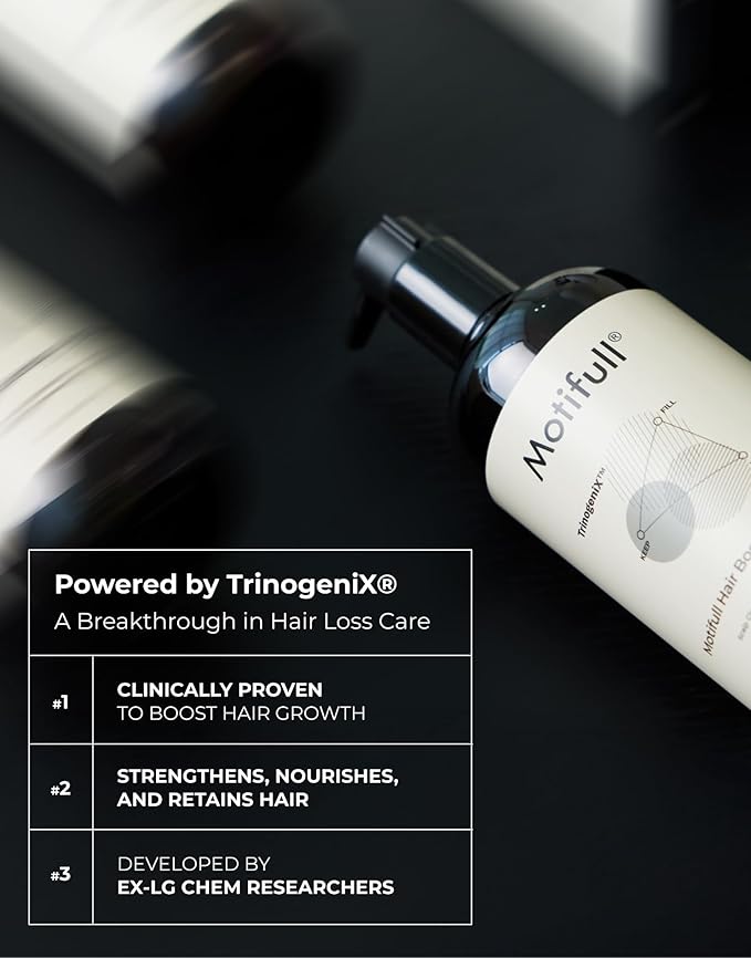 Motifull Hair Boosting Hair Thickening Shampoo for Thinning Hair with Biotin & Caffeine | Hair Growth Shampoo for Stronger Root & Volume (16.9 fl oz)