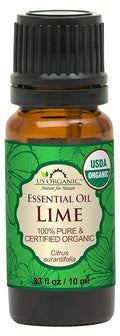 US Organic Lime Essential Oil - Certified Organic, Steam Distilled - W/Euro droppers (More Size Variations Available) (10 ml / .33 fl oz)
