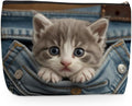 Cute Cat Makeup Bag, Large Capacity Travel Makeup Case Cosmetic Bags for Women, Portable Pouch Purse Travel Essentials Toiletries Accessories, Christmas Birthday Gifts for Women