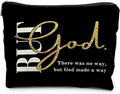 Christian Makeup Bag, Christian Gifts for Women, There Was No Way but God Made a Way Bible Verse Scripture Cosmetic Bags for Women, Bible Verse Gifts, Religious Gifts for Christian Woman