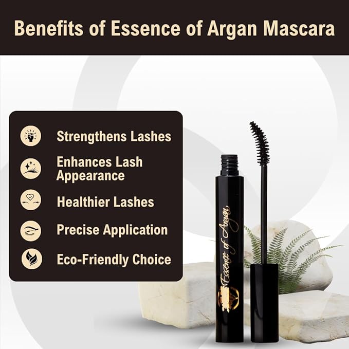 Essence Of Argan Eye Lash Conditioner Mascara and Pink Bronze Lip Gloss with Moroccan Argan Oil