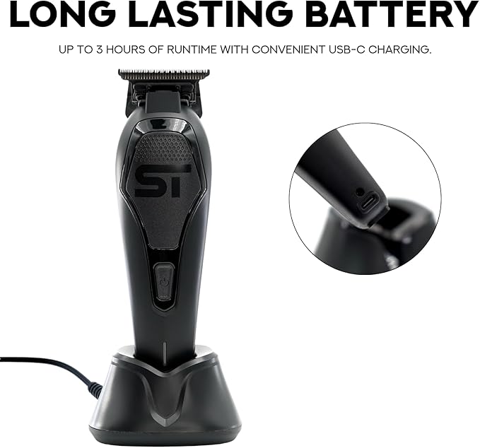 Supreme Trimmer Darkstar 72 Trimmer with Magnetic Vector Motor | 180 Min Run Time, 9000 RPM Barber Hair Trimmer | Low Noise, Professional Beard Trimmer DLC Blades | ST700
