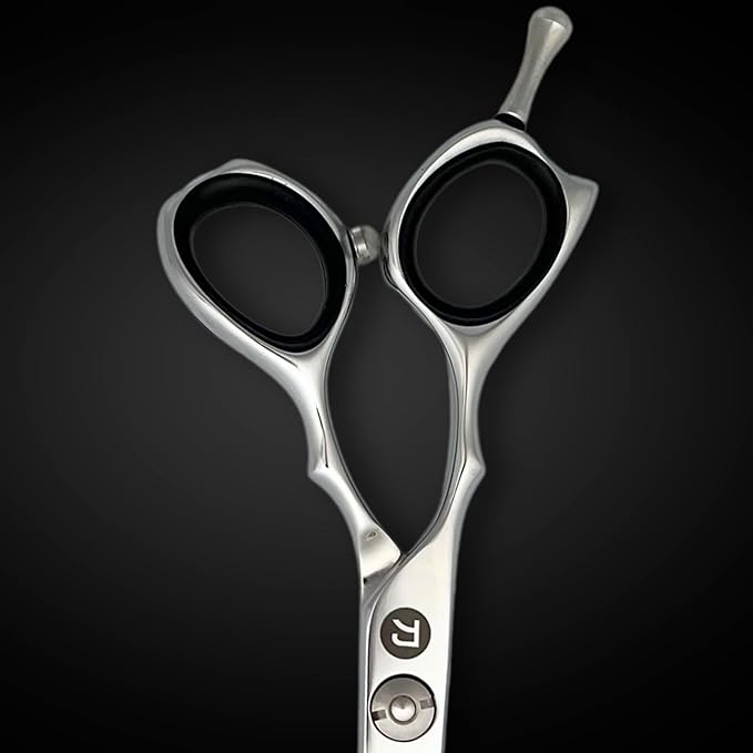 Left Handed Set of Hair Cutting Shears - Saki Kotaro - Made from Japanese 440C Steel - 6 Inch Set Includes Left Hair Scissors, Left Thinning Shears, Razor and Leather Shears Case