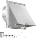6 Inch Wall Vent with Screen and Damper, 304 Stainless Steel Outdoor Wall by JYINCPED