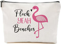 Flamingo Gifts, Flamingo Makeup Bag, Flamingo Bird Animal Lover Gifts for Women Wife, Flamingo Stuff Summer Cosmetic Bag, Flamingo Themed Gifts Funny Toiletry Bag Graduation Birthday Gifts