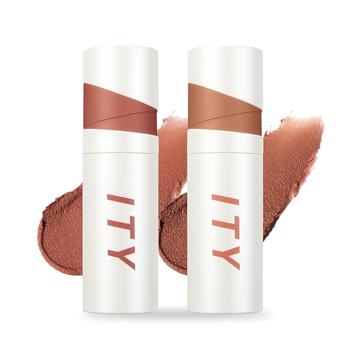 ITY Velvet Matte Finish Lip Stain-Mousse Textured Lip Clay, Red Shade, Conceals Lip Lines, Rich Pigment Lip Tint Lipsticks,4g (0.14 oz). (Classic 2-Pack Nude3)