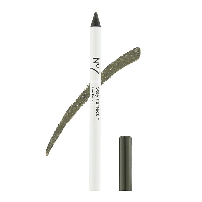 No7 Stay Perfect Amazing Eye Pencil - Green - Precision Tip Pencil Eyeliner for Silky, Effortlessly Smooth Texture - Up to 12 Hrs of Long Wearing, Waterproof Pigment (1g)