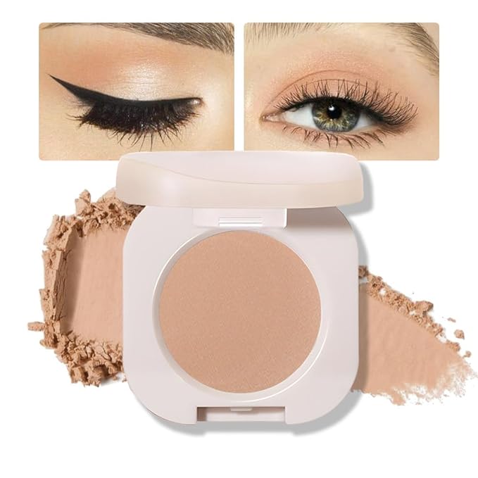 Pressed Single Matte Eyeshadow Palette Makeup, Matte Burly Wood eyeshadow For older Women, Pigmented Waterproof Sombras Para Ojos, Vegan, Talc, Paraben & Cruelty Free(04)