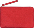Celestial Glitter Makeup Pouch – Six Stunning Shades - Festive Cosmetic Bag (Aurora Red)