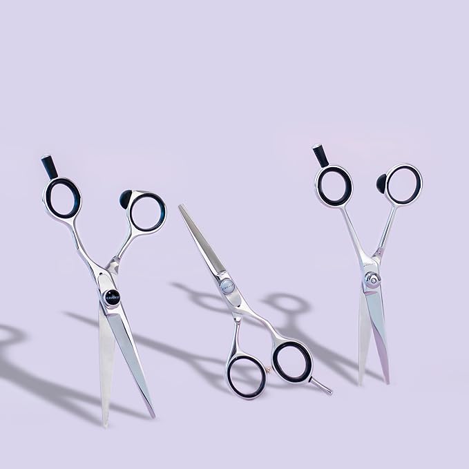 Cricket S3 Premium Series 500 Professional Hair Cutting Shears - High-Performance Swedish Steel, Convex Edge Blades, Adjustable Tension Knob - Durable, Precision Styling Scissors – 5 Inch