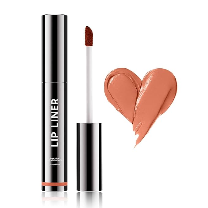 OETUIOW Lip Stain Long Lasting & Waterproof Lip Liner, Non-Stick Cup Highly Pigmented Natural Finish, Lip Gloss for All-Day Color Hold (Nude)