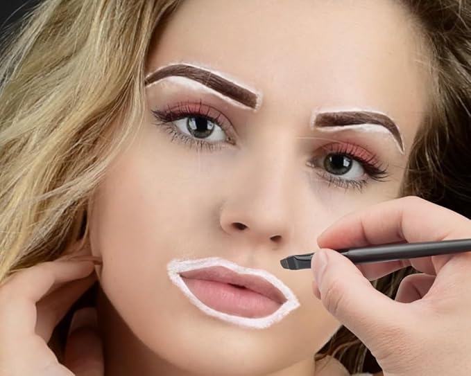 20g Brow Mapping Paste for Eyebrows design, Brow Shape and Define,Draw Or Sketch The Right Shape Of The Eyebrow Eyebrow Tinting Tool Permanent Makeup Microblading of Eyebrow and Lips, Eyebrow Henna and Tinting Tool (White Paste)