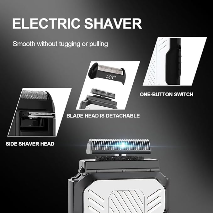 Hair Clippers for Men, Professional Barber Clippers and Trimmer Set, Mens Cordless Clipper, 3 pcs setHair Cutting Kit for Men