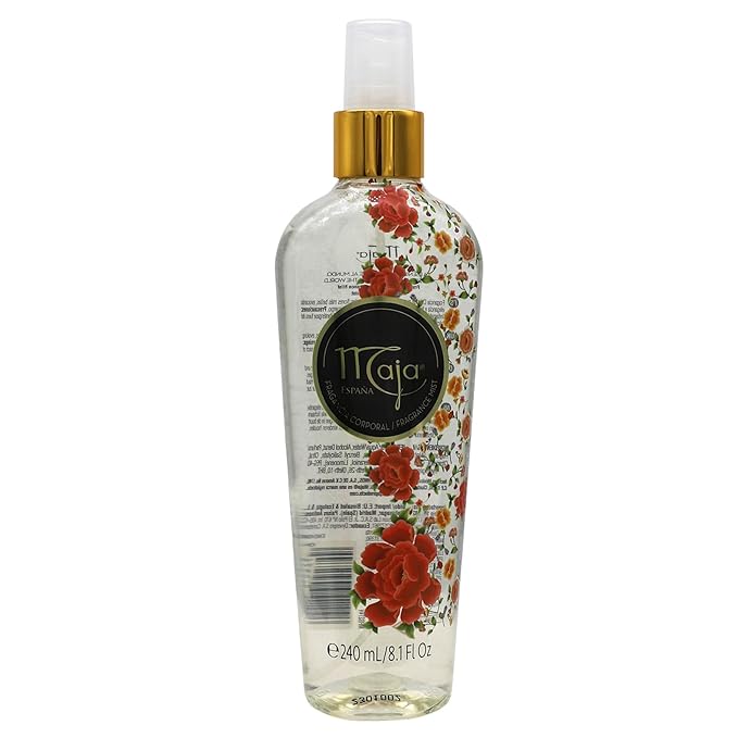 Maja Classic Perfumed Body Mist, Delicately Scented to refresh your Body with Flowers Essential Oils, Transparent, 8.1 Fl Oz, Spray Bottle