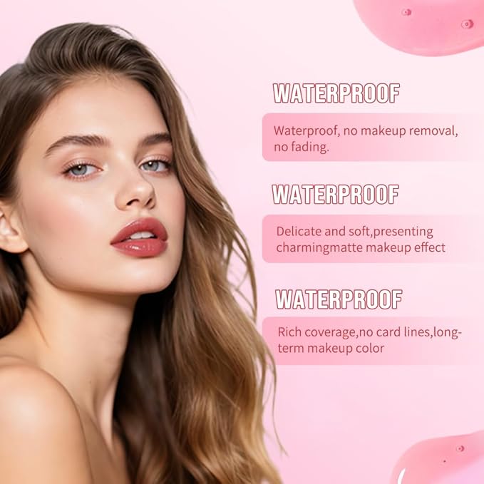 Dual-Ended Lip Stain & Lip Oil – 2-in-1 Matte Color and Hydrating Gloss, Long-Lasting Non-Sticky Lip Tint, Nourishing Moisture & Glassy Shine for Day-to-Night Looks 02#