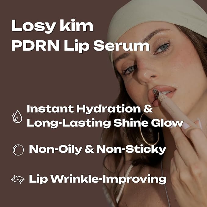 PDRN Tinted Lip Serum – High Gloss Ultra Hydrating Natural Glow, Non-Sticky Volumizing Color Glaze with Long-Lasting Shine, Nourishing Moisturizing Repair for Chapped Lips (0.34 oz) (bikini)