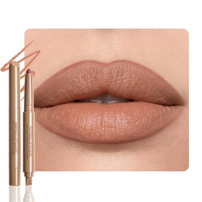 Matte Crayon Lip Liner Pencil, Nude Lip Liners Lipstick For Women, Plump Creamy Formula With Silicone Smudger for Define Contours & Sculpting Lip, Cruelty-Free, 0.75g/0.026oz