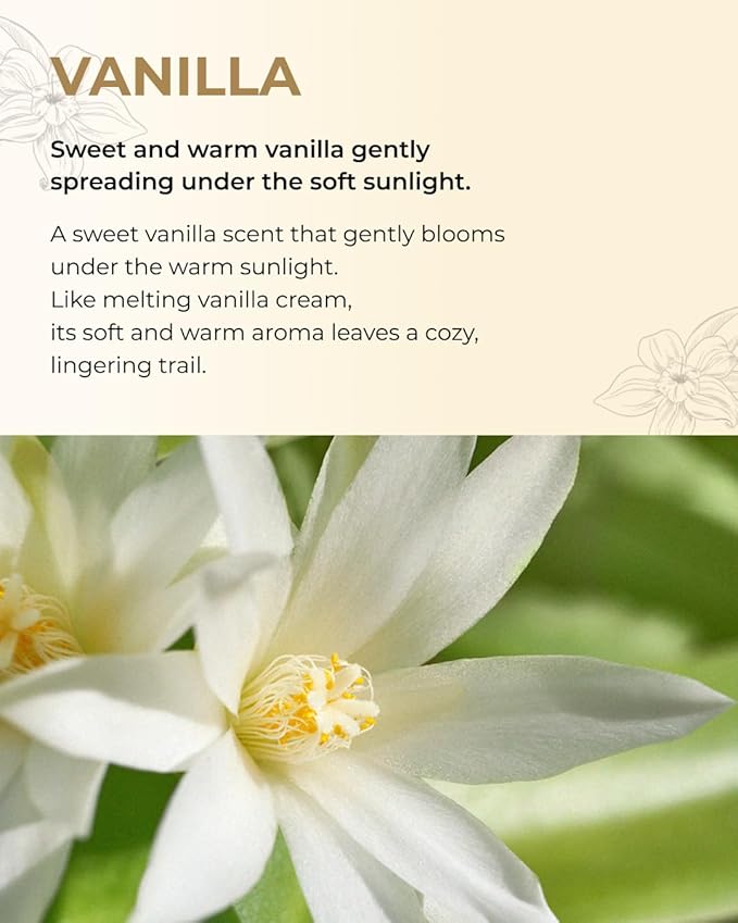 BOM Chiffon Vanilla Body Mist 3.71 Fl Oz, Vanilla Scented Fine Mist with Hyaluronic Acid, Niacinamide & Vitamin C, Hydrating, Lightweight, Long Lasting Fragrance, Korean Skincare