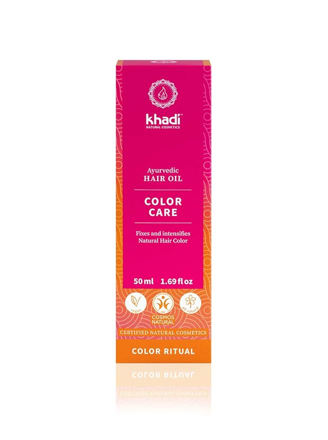 KHADI COLOR CARE Hair Oil - Hair treatment for fixing plant hair color - shine & UV protection - luminosity - 100% natural, plant-based & vegan - 1.69 fl oz