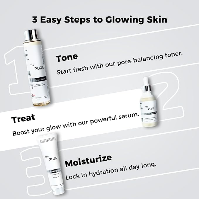 The PURE Hyaluronic Acid Serum, 1.1% Concentration, 60 mL Hydrating Face Serum with Vitamin E for Anti Aging, Wrinkles, Fine Lines, Dark Spots, Made in Canada