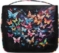 Hanging Travel Toiletry Bag for Women Men Colorful Butterfly Waterproof Makeup Bag Animal Butterfly Portable Cosmetic Bag Travel Essentials for Traveling Accessories Toiletries Bathroom Shower