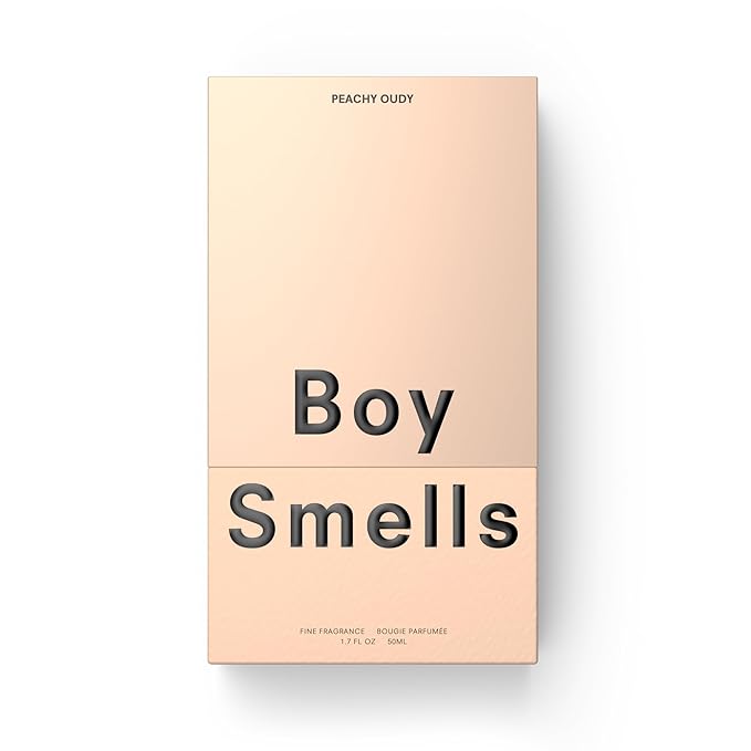 Boy Smells Peachy Oudy Eau de Parfum – Peach, Mimosa, Marigold and White Oud Scent – Fruity Woody Unisex Perfume – Everyday Body Fragrance – Signature Glass Spray Bottle – 50ml