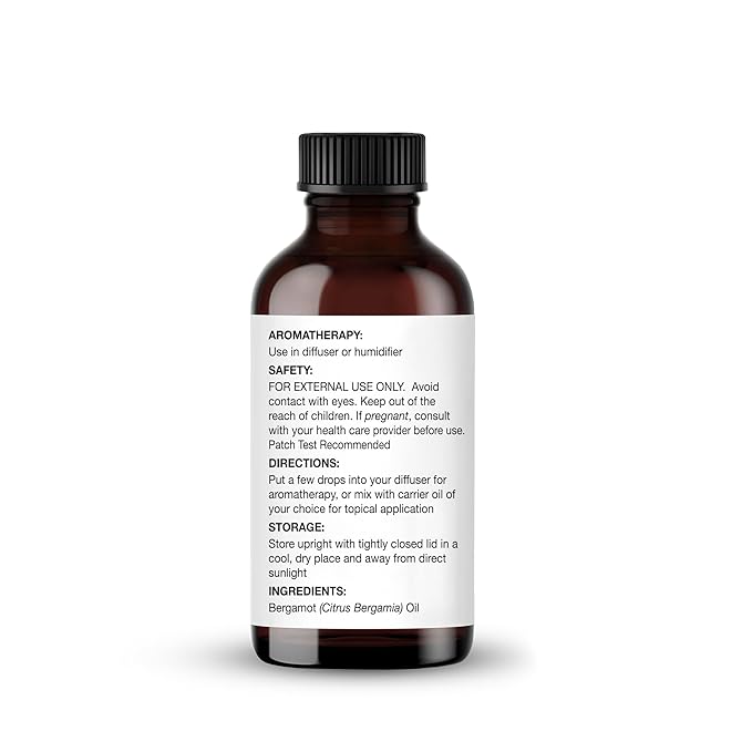 Majestic Pure Bergamot Essential Oil with Glass Dropper - 1 Fl Oz - 100% Pure and Natural Bergamot Oil - Premium Grade Essential Oils for Diffuser, Aromatherapy, Soap and Candle Making
