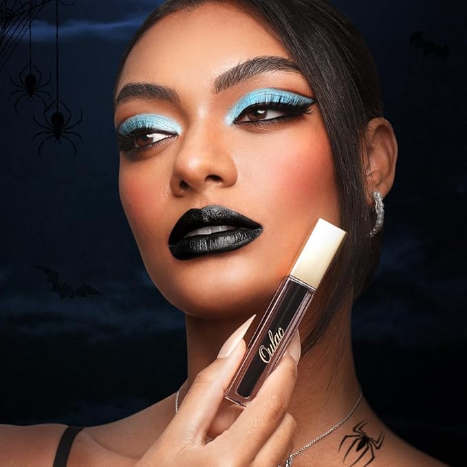 Oulac Black Lipstick for Women, Makeup Matte Liquid Lipsticks, Highly Pigmented Color Lip Stain with Creamy Formula, Long Lasting, Waterproof, Vitamin E, Vegan, Cruelty-Free, M23