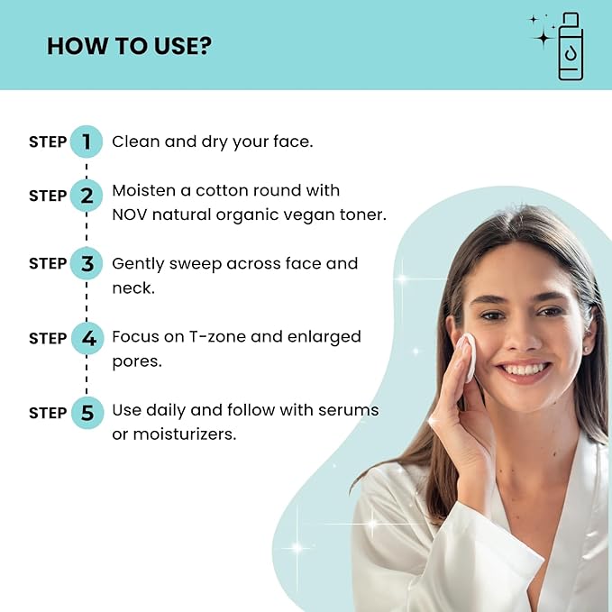 Organic Toner | Skin Care, Face Moisturizer 6.76 Fl. Oz., Rose Water, Aloe Vera