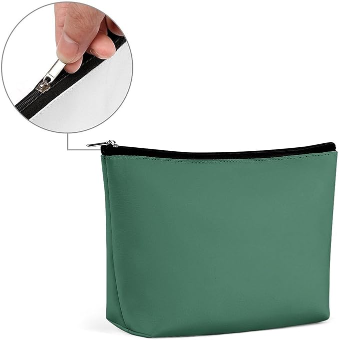 Fashion Zipper Cosmetic Case, Portable Makeup Case, Personality Toiletry Bag, Green Travel Cosmetic Toiletry Bag