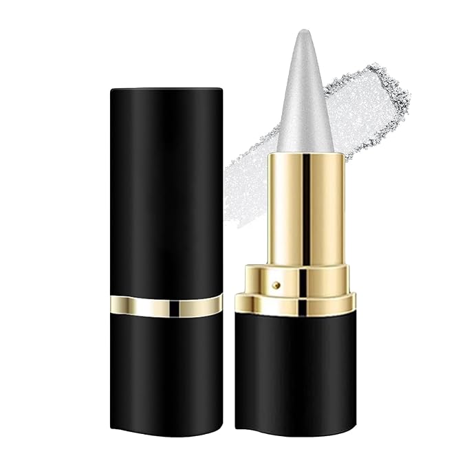 EverGlider Silver Gel Eyeliner Pencil, Waterproof Metallic Eye Liner Crayon for Highlighting & Bold Eye Looks, Creamy Long-Lasting Silvers Makeup Stick for Party & Costume Makeup (01# Silver)