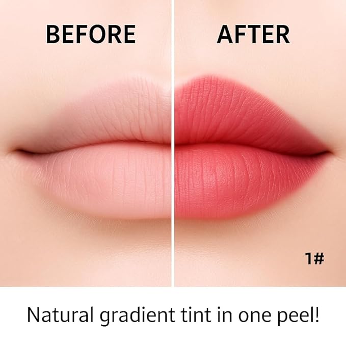Peel Off Lip Liner Stain Set, 3 Colors Long Lasting Matte Lip Tattoo, Highly Pigmented Color Lip Makeup, Waterproof, Transfer-proof Lipstain for Women