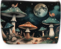 Wenboco Mushroom Makeup Bag, Mushroom Gifts Travel Makeup Case Cosmetic Bags for Women, Portable Pouch Purse Travel Essentials Toiletries Accessories, Christmas Birthday Gifts