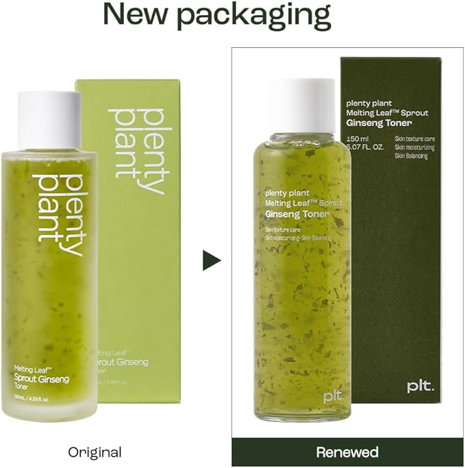 Plentyplant Melting Sprout Ginseng Face Toner, Beauty of Ginseng Essence Water Hydrating Face Toner for Oily and Aging Skin, Korean Moisturizing Skin Care for Men and Women 150ml, 5 fl.oz