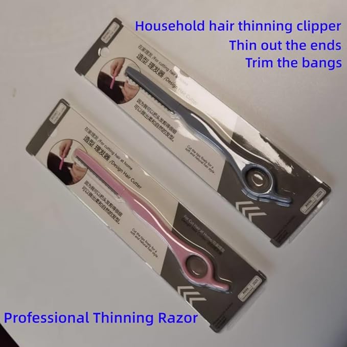 Stainless Steel Hair Cutting Tool for Salon & Home, Premium Hair Thinning Texturizing Faether Razor