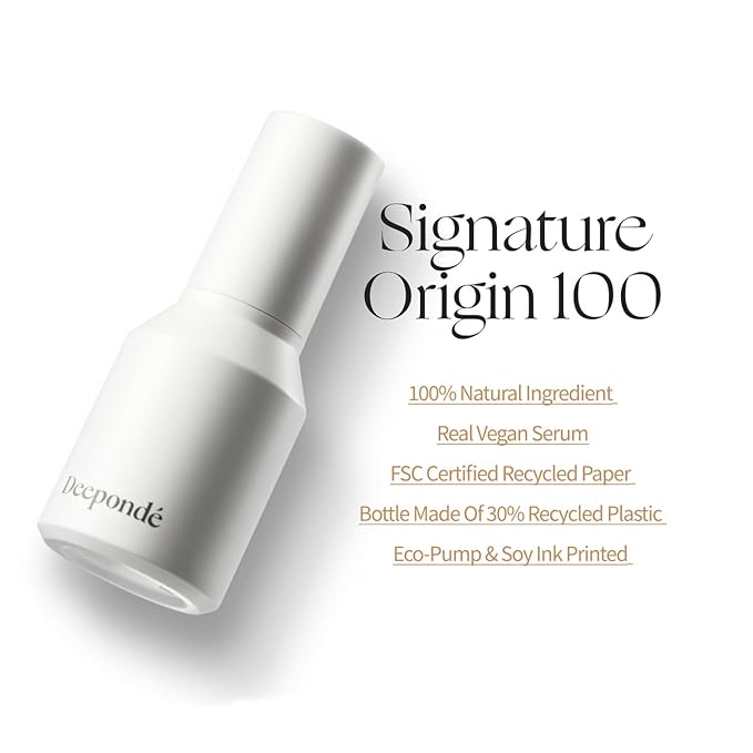 Signature Origin 100 Snow Mushroom Serum 1.69 fl.oz. 50ml, All-in-One Serum for Face with 100% Snow Mushroom extract for glass skin, Korean Skincare