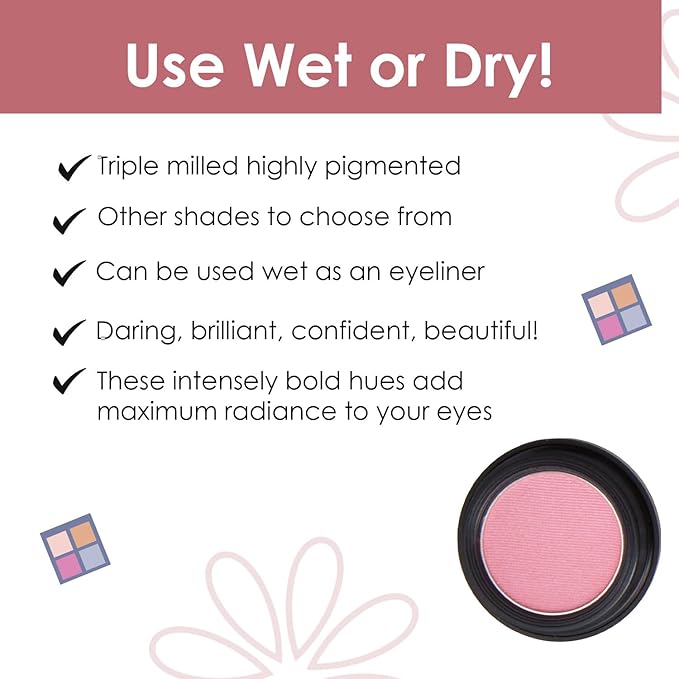 Vera Moore Eyeshadow, Highly Pigmented Eyeshades and Textures, Provide Bold and Lasting Looks, Suitable for Any Event, Easily Blendable Eye Makeup in Multiple Shades. (Pink)
