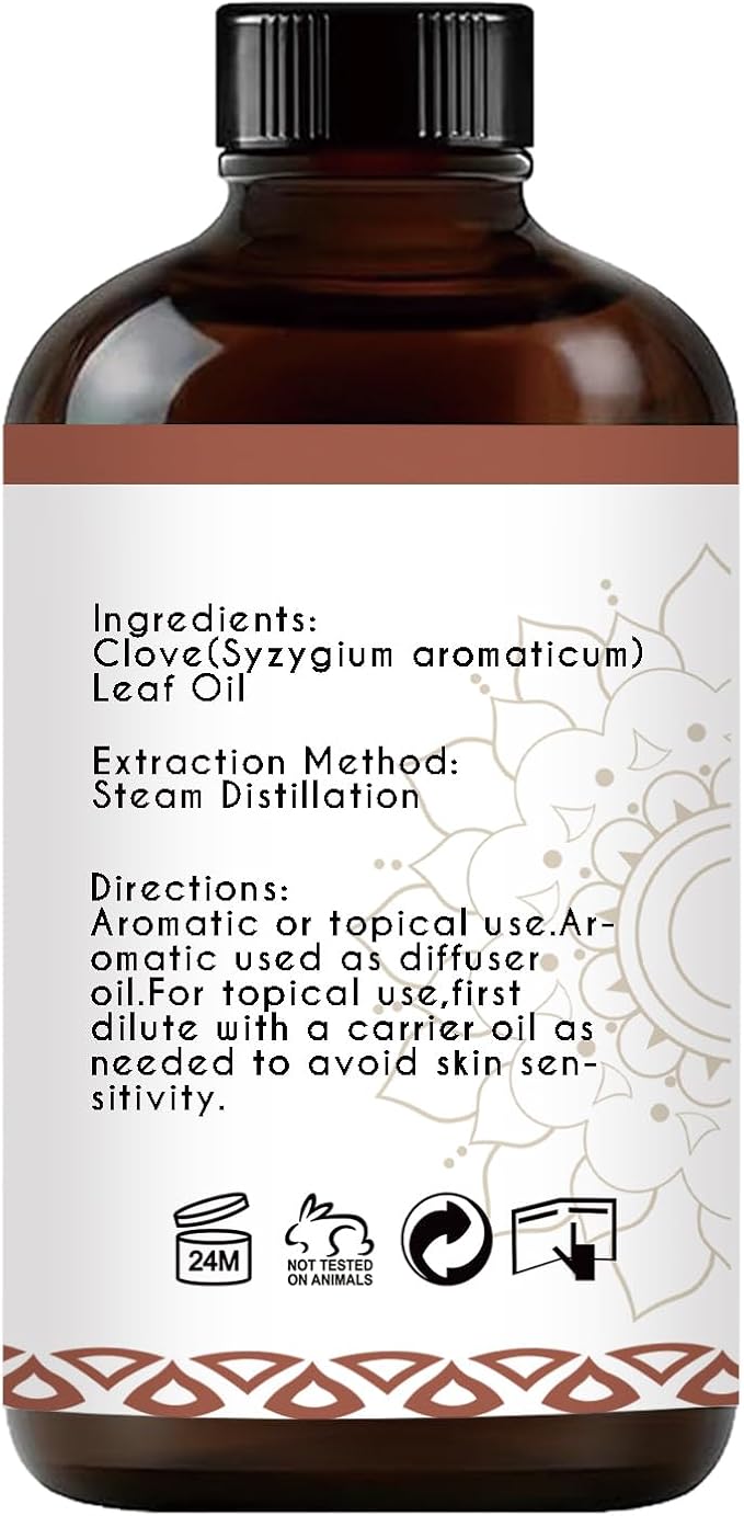 Clove Oil 4 Oz-100% Pure Natural Clove Leaf Essential Oil