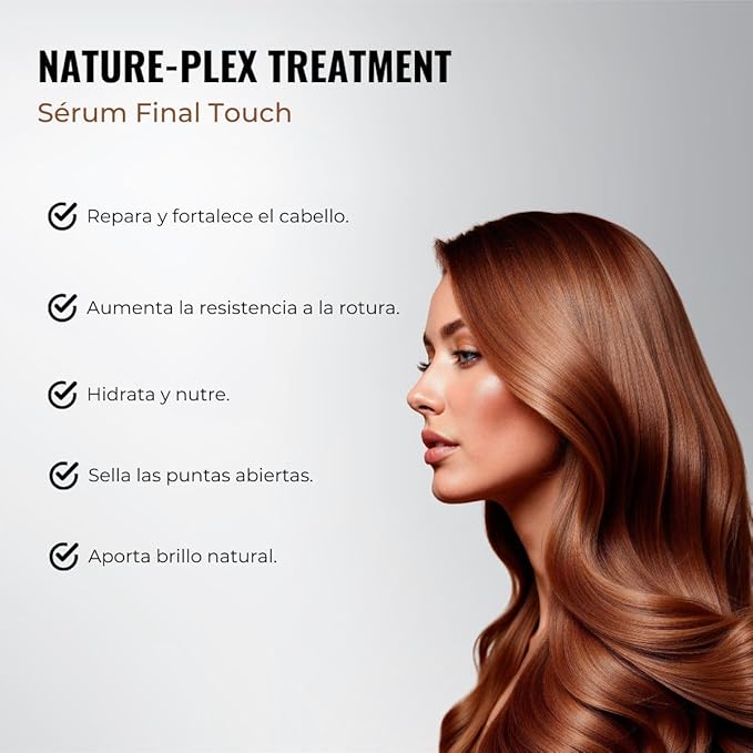 abril et nature - Nature Plex, STOP Breakage - Hydrating Hair Oil Final Touch - Finishing Serum with Hyaluronic Acid - Repairing Shine Oil for Split Ends - Leave-In - 100 ml
