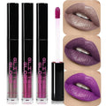 Taupe Purple Dark Purple Metallic Lipstick for Women,Glitter Sparkling Liquid Lipstick,Long Lasting Waterproof Lightweight Non-Drying Bold Dark Lip Gloss for Gothic Stage Makeup,Vegan