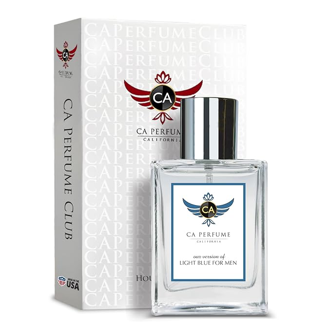 CA Perfume Impression of Light Blue For Men Fragrance Eau de Parfum Spray Bottle 1.7 Fl Oz/50ml-X1