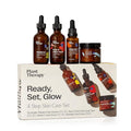 Plant Therapy Ready, Set, Glow- 4 Step Skin Care Set Includes Radiance Gel-Cream Cleanser, Rose & Witch Hazel Facial Toner, Vitamin C with Hyaluronic Acid Facial Serum & Hydrating Facial Cream