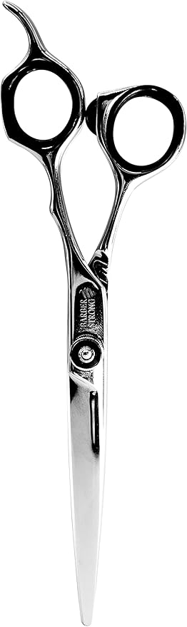 Barber Strong The Barber Shears, Japanese-Forged Stainless Steel Scissors, Adjustable Tension, Durable & Easy to Sharpen, Angled Thumb Ring for Open-Handed Cutting Techniques