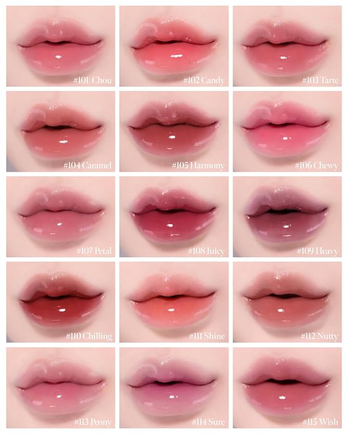 CORLAHAZE Glow Lock Jelly Tint 101 Chou 4g, Hydrating Jelly Glow Lip Stain, Glass-Like Shine Lip Gloss, Long-Lasting Color, Moisturizing Lip Enhancer, Collectible Lock-Shaped Design, Korean Makeup