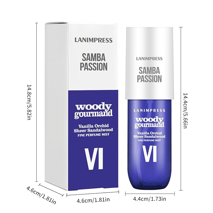 Perfume - No.6，Body Spray For Women（Eau De Perfum） Hair & Body Fragrance Mist，Fresh Fruity & Floral Flavors Gourmet Tune（Velvet Plum +Sugared Violet+Vanilla ） Perfumes For Women（3 fl oz）
