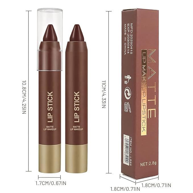 BINGBRUSH 2 in 1 Lip Liner and Lipstick Combo, Matte Lipstick Long Lasting Waterproof Lip Pencil Crayon, Smudge Proof Lip Stain,Hign Pigmented Women’s Makeup (03#Rose Mirage)